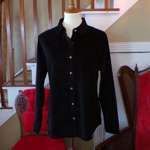 JACHS GIRLFRIEND NWT Women's Black Mini Corduroy Button Up Shirt Choice: M or L
